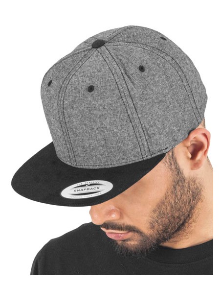FLE-6089CH-Chambray-Suede Snapback 2